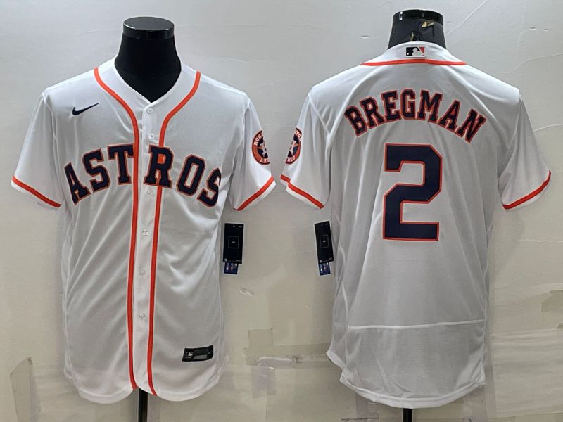 Men Houston Astros #2 Bregman White Elite Nike 2022 MLB Jersey